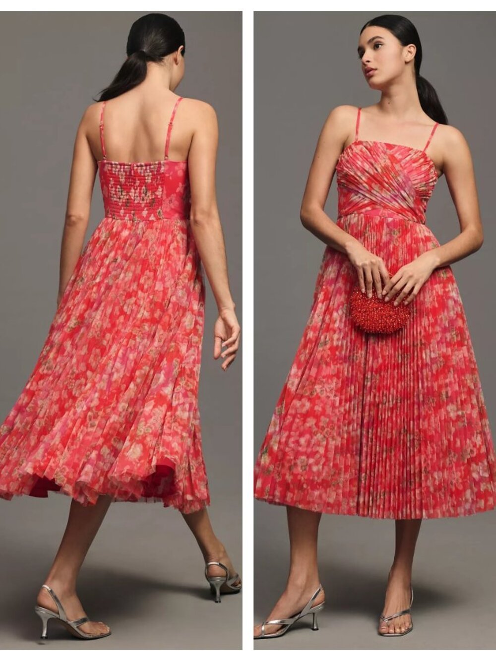 Pre-owned Hutch Quinn Sleeveless Pleated Tulle Midi Dress 2